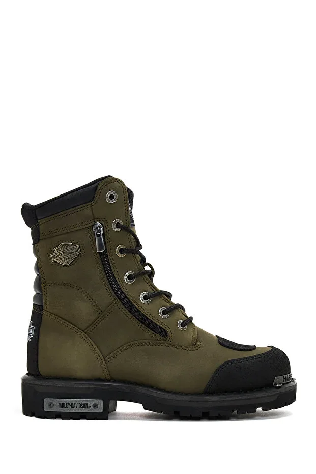 Harley Davidson Men's Green Riddick Leather Combat Boot 025M100552