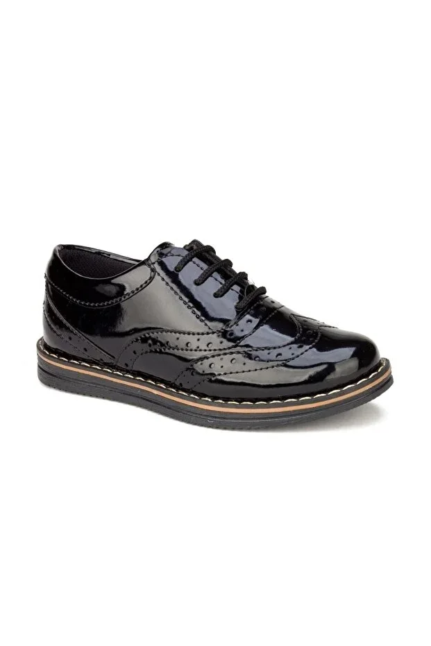 Daily Velcro Black Color Daily Velcro Banded Boys Classic Shoes