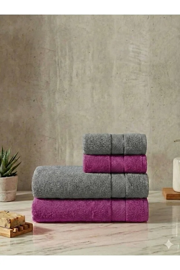 DIANA BATH TOWEL SET (2 PCS HAND, FACE & HEAD TOWEL + 2 PCS BATH TOWEL)