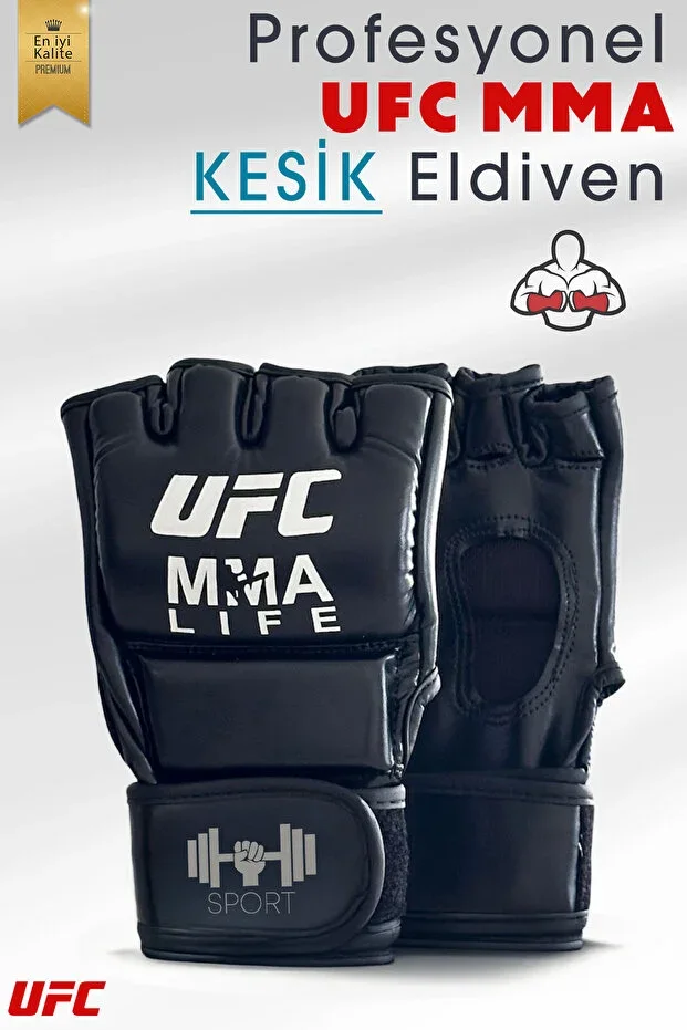 Professional UFC MMA Gloves Cage Fight Match and Training Gloves Leather Boxing Cut Gloves