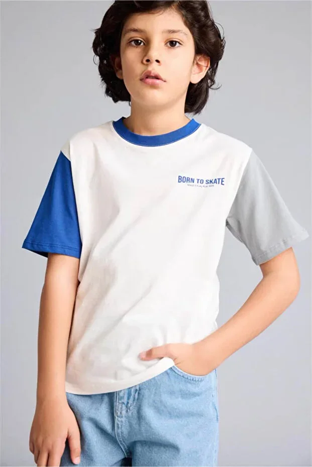 100% Cotton Printed T-shirt for Boys G8230A826SM