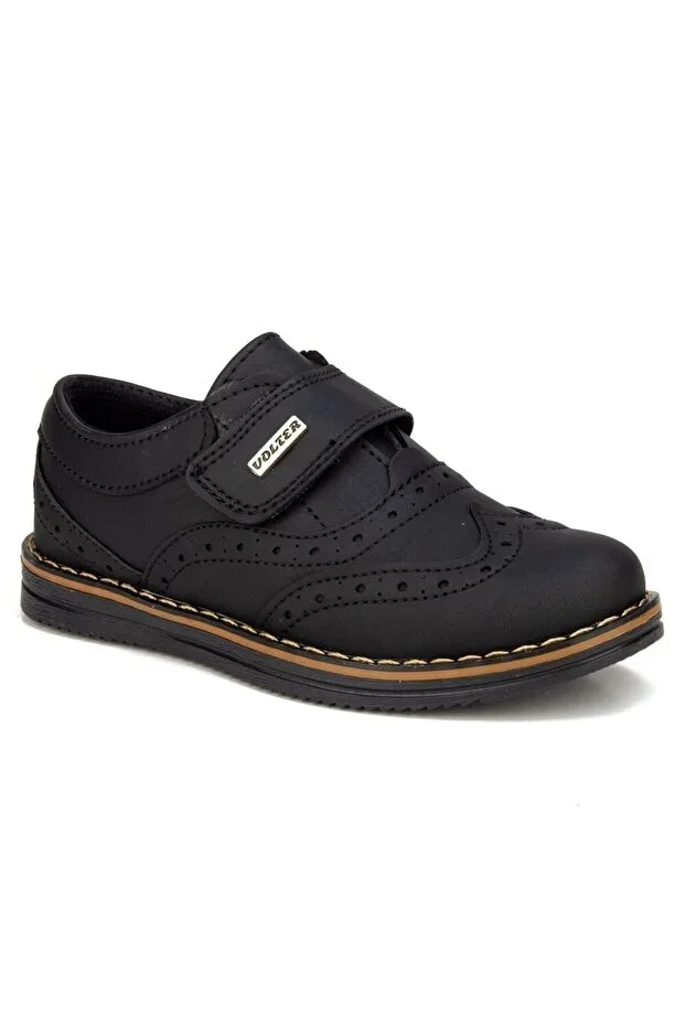 Daily Velcro Black Color Daily Velcro Banded Boys Classic Shoes