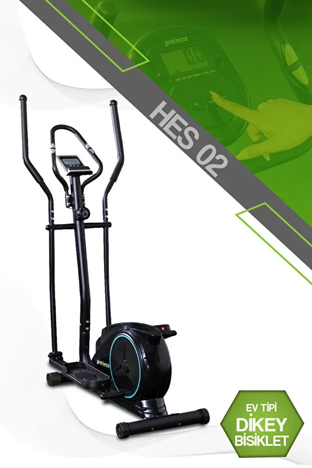 Hes-02 Magnetic Elliptical Fitness Bike with Pulse Meter