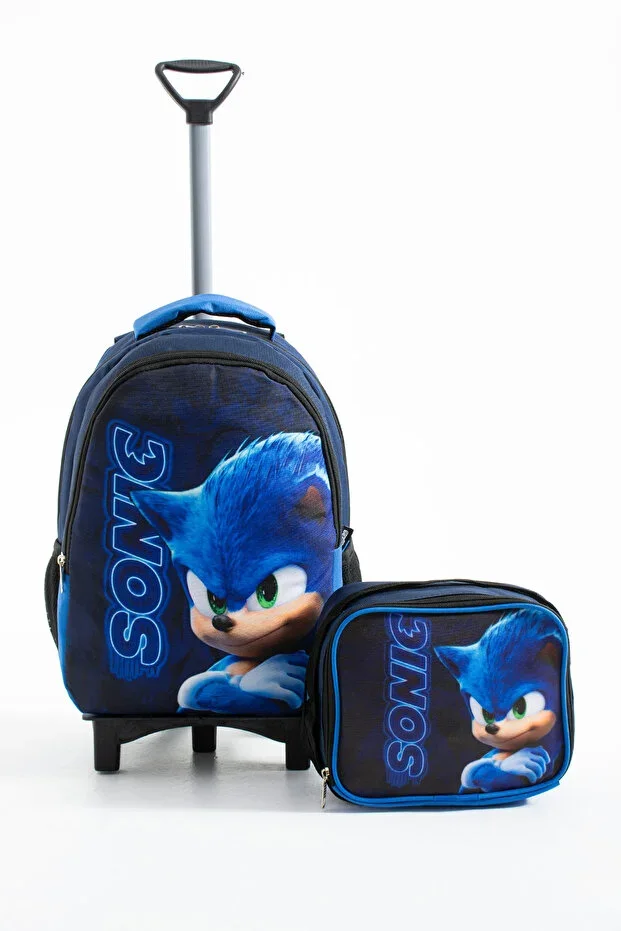 Sonic Folding Leg Fixed Trolley 2-Piece School Set Waterproof Bag Lunch