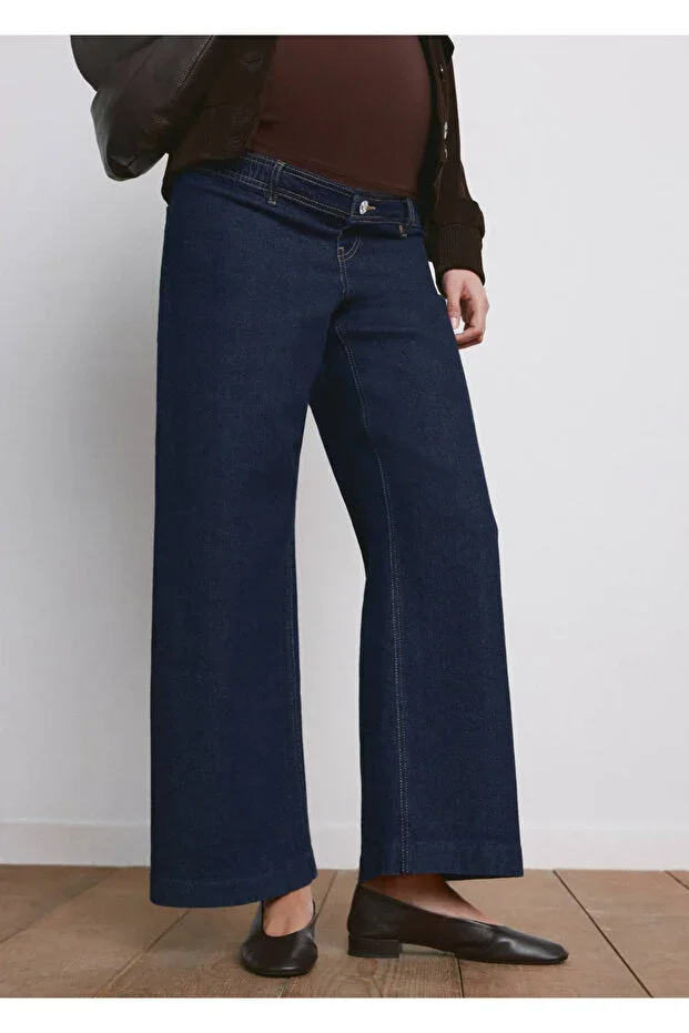 Wideleg Maternity Jean Trousers