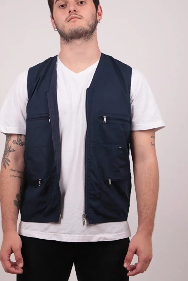 Men's Summer Vest with Side Pockets
