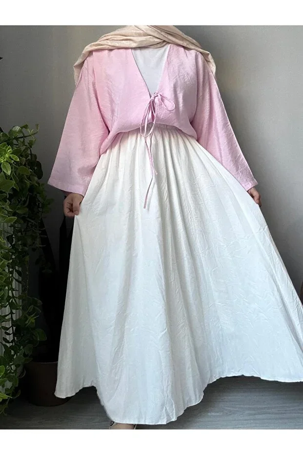Genel Markalar Women's Skirt Long Lined Wrinkle Skirt