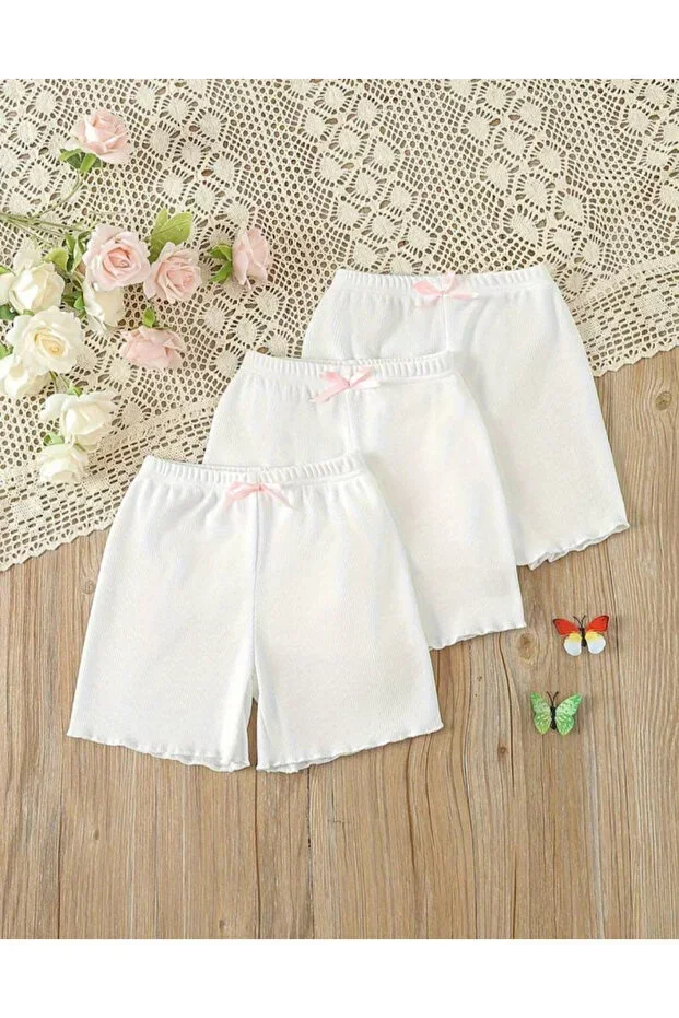 Baby Girl & Kids 1 Piece Summer Ribbed Shorts Biker Shorts