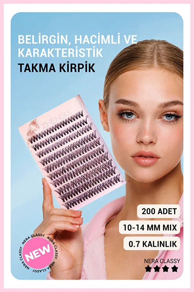 Anime Inspired Real Hair Mix, 200 Bunches False Eyelashes