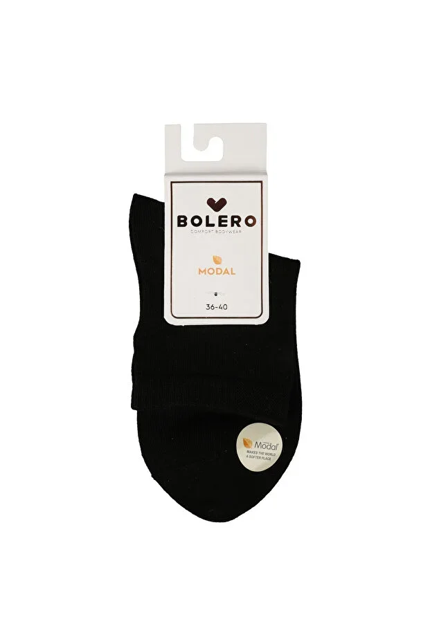Women's Luxury Plain Modal Socks Black
