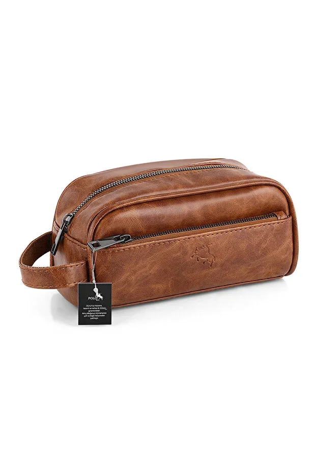 Men's Handbag Travel Organizer Shaving Cosmetic Pouch Taba ETN-70-T