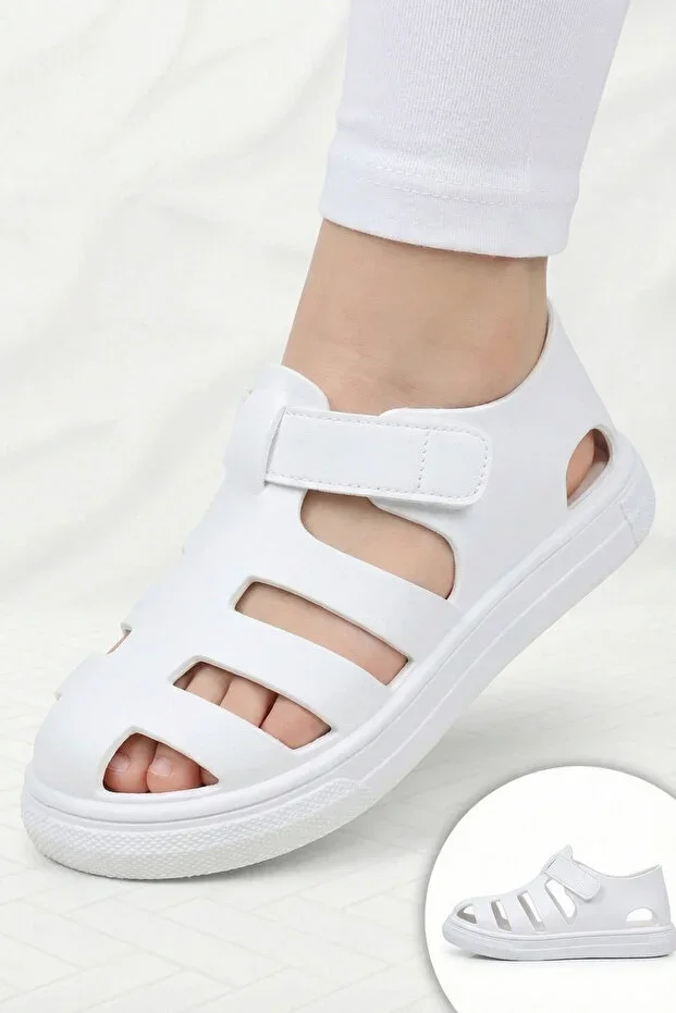 Unisex Velcro Flexible Sole Full Orthopedic Durable Wide Fit Children's Sports Sandal Slipper