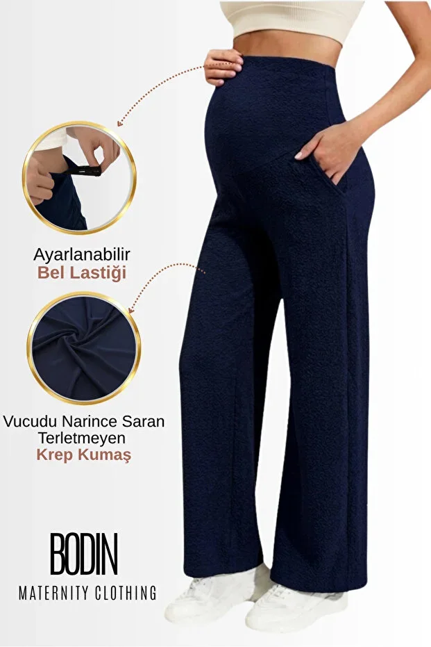 Adjustable High Waist Flexible Maternity and Postpartum Relaxed Fit Pants