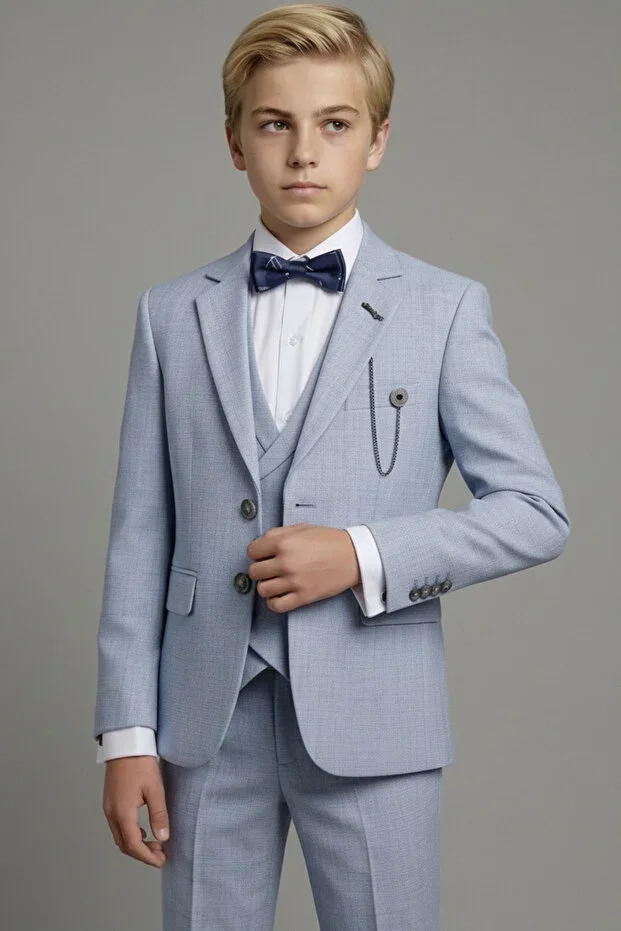 Doctor junior Slim Fit Boys' Chain Detail Suit / Without Shirt