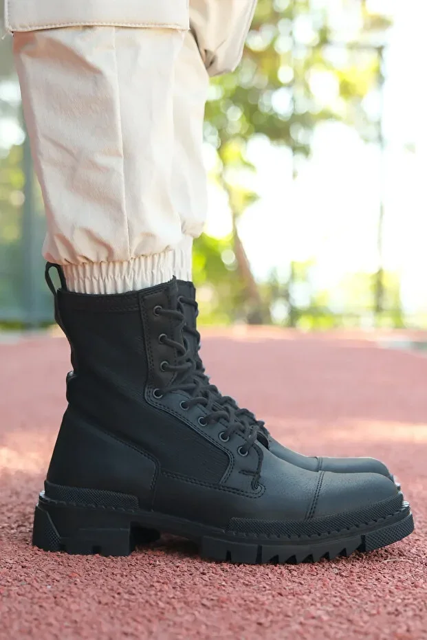 Men's Black Matte Boots 0012746