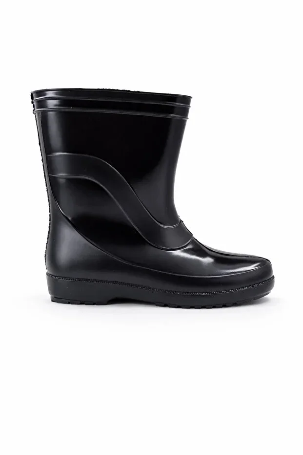 Unisex Black Waterproof Garden and Rain Boot – Non-Slip Sole Daily Use Boot
