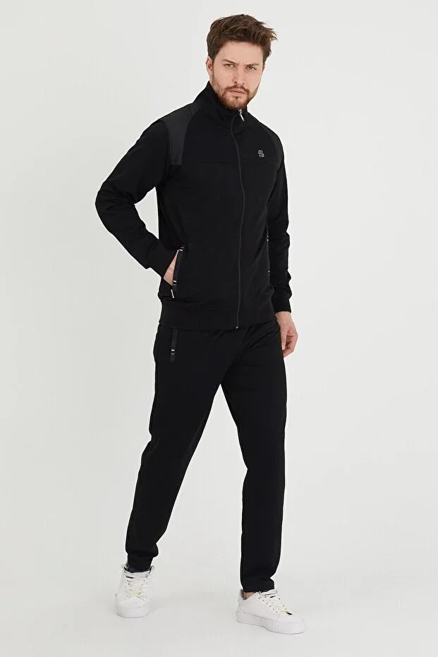 Men's Mandarin Collar Tracksuit Set