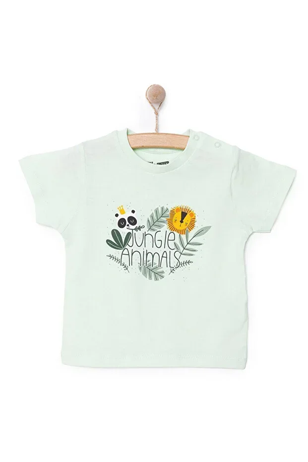 HelloBaby Basic Men's Forest Animals Printed T-Shirt Baby Boy