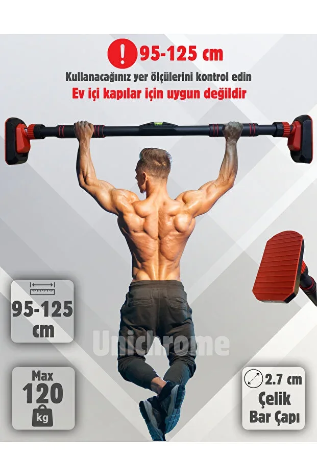 New Generation 95-125cm Corridor Pull-up Bar Pull-up Machine Bar Rod Pull Bar Iron Not Suitable for Door