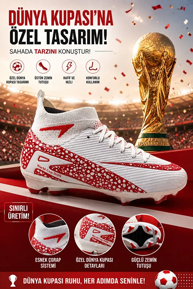 Laliga WORLD CUP SPECIAL Football Boots with Socks for Artificial Turf and Grass Fields