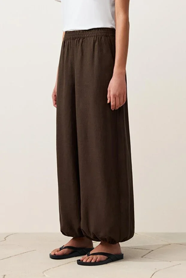 Oysho 100% Linen Bloomer Trousers
