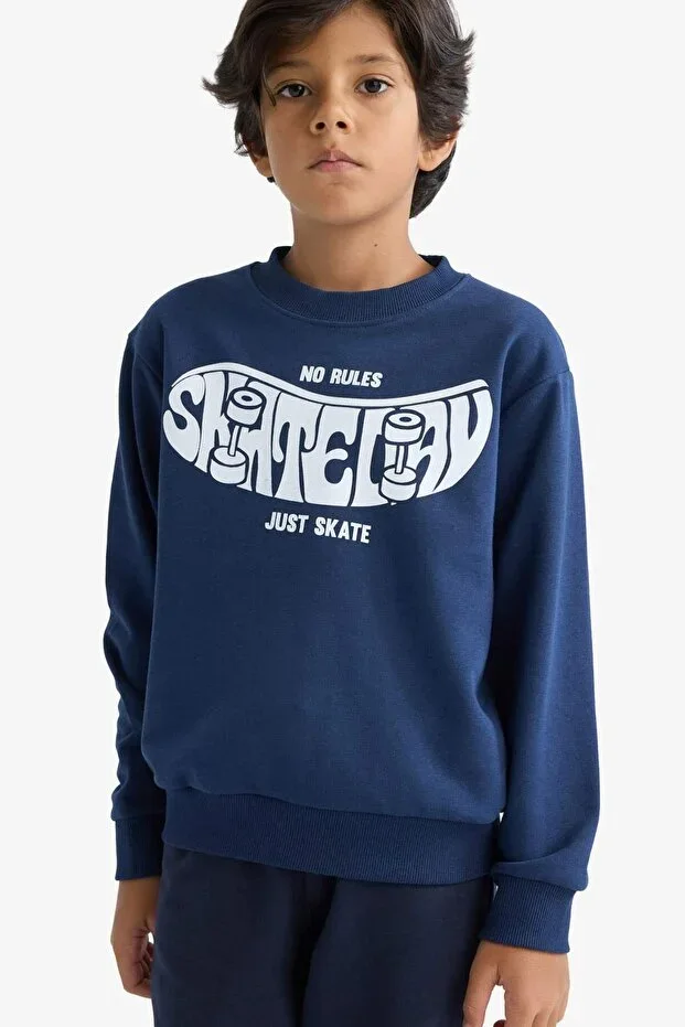 DeFacto Bicycle Collar Printed Sweatshirt Boys F2841A825AU