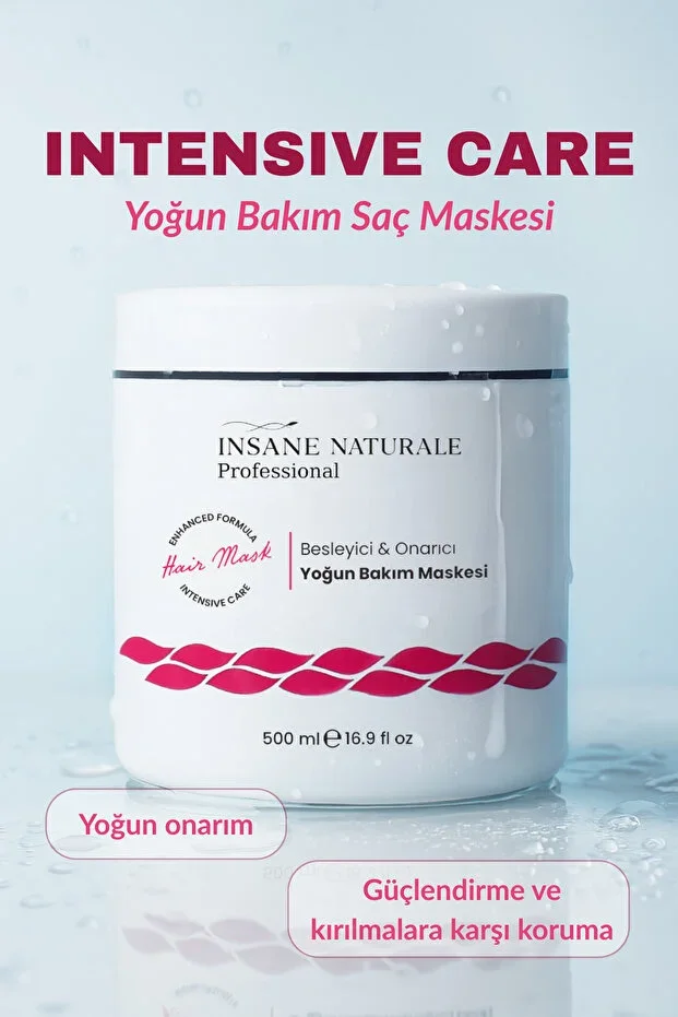 Intensive Care Mask with Keratin and Natural Oils for Damaged Hair, Hair Conditioner 500 ml