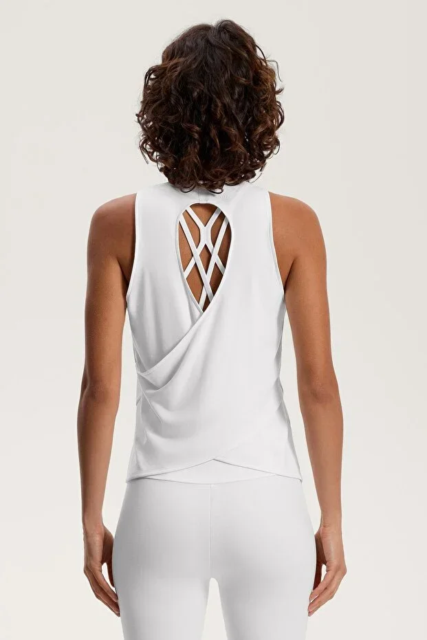 Oysho Comfortlux cross back t-shirt