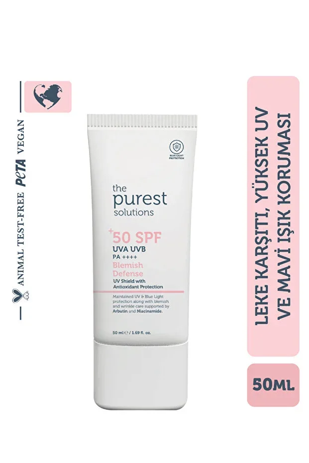 The Purest Solutions Anti-Spot and Skin Tone Equalizing Tinted Sunscreen Cream SPF 50, 50 ml