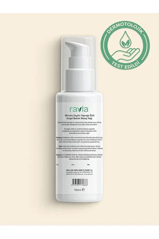 Minolia Olive Leaf Extract Baby Massage Oil - 100ml