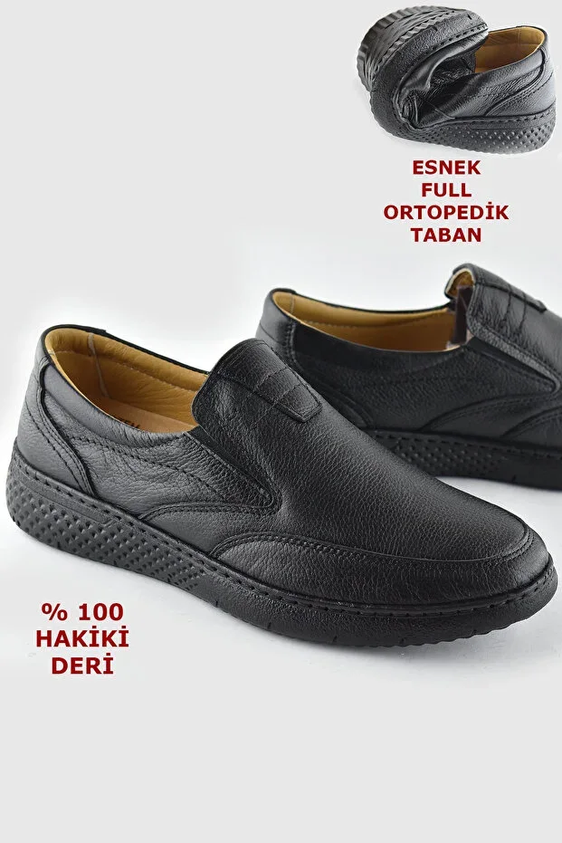 7575 Orthopedic Sole Soft Genuine Leather Seasonal Winter Men's Shoes