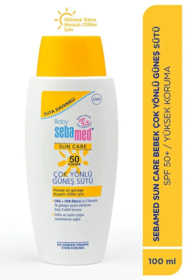 Baby SPF 50 UVA - UVB Filter and Vitamin E Effective Multi-Purpose Children's Sunscreen 100 ml