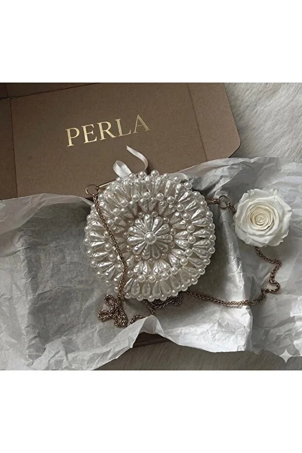 Pearl Handbag - Pearl Bag - Evening Bag - Graduation Bag - Invitation Bag - Bridal Bag