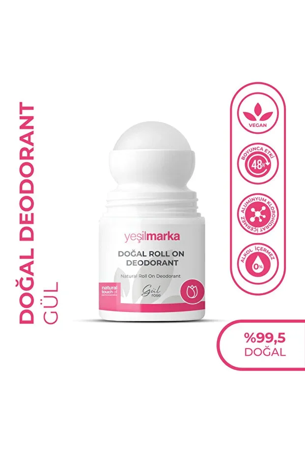 Natural Roll On Rose Deodorant 100% Herbal And Vegan Odor Preventer
