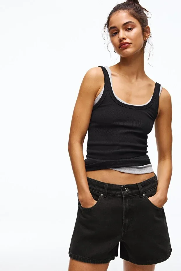 Bershka 90s denim shorts
