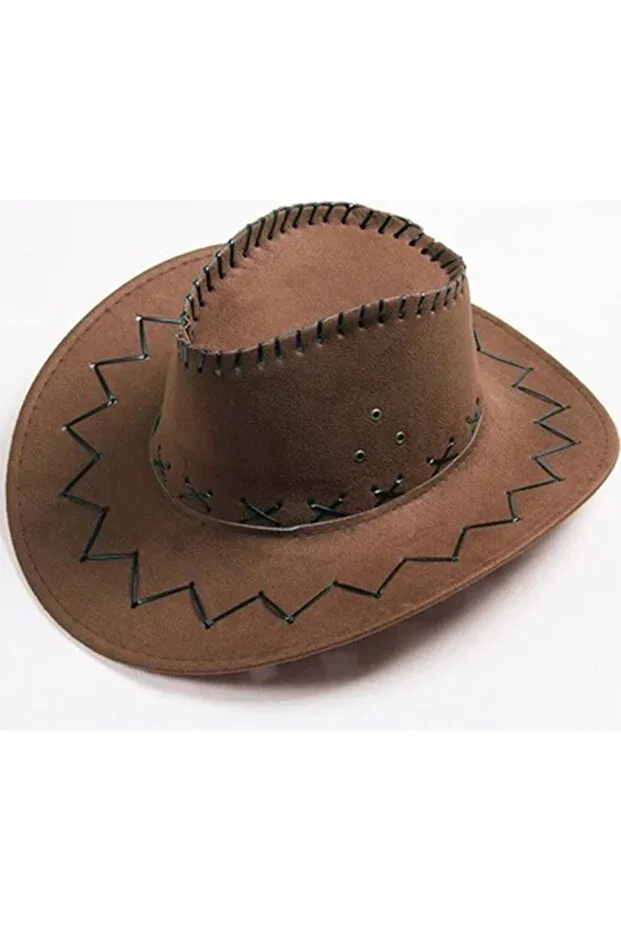 Unisex nubuck cowboy hat for children (3-12) years