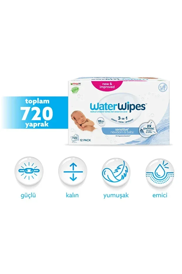 Bio Newborn Wet Wipes 12x60 Pcs (720 Sheets)