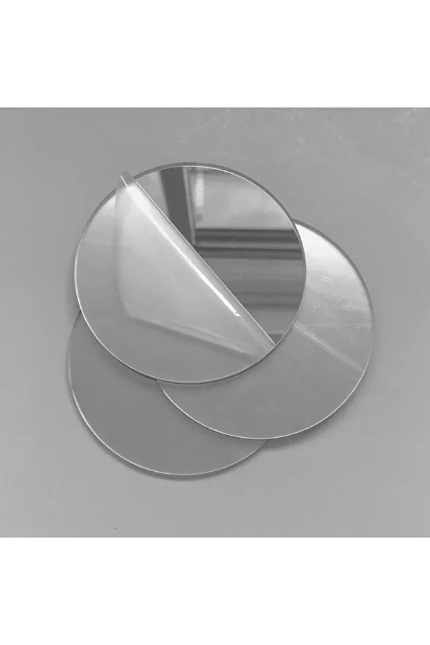 1 Mm Silver Color Adhesive Mirrored - Silver Plexi Sheet - Round - Circle Cut 20 Cm Diameter