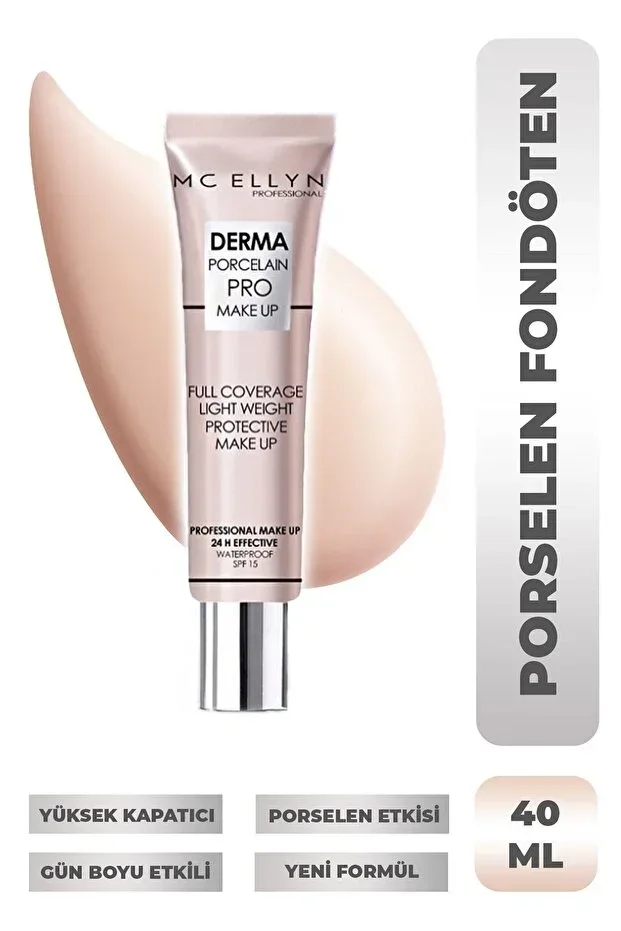 Satin Look Porcelain Foundation Waterproof - 02 Light Skin