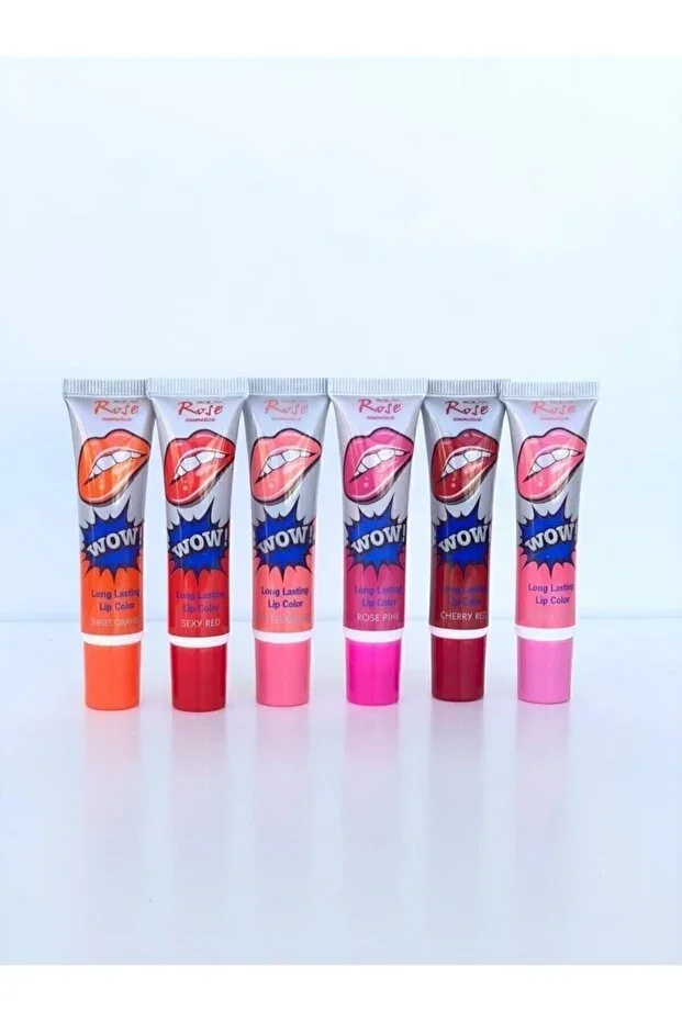 Roesıa Rose Cosmetics Permanent Peelable 6 Lipstick Series