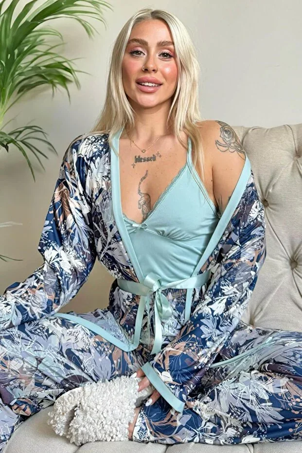 Mint Flore Exclusive Robe Set Women's Pajama Set