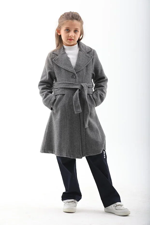 GIRLS' WOOL COAT