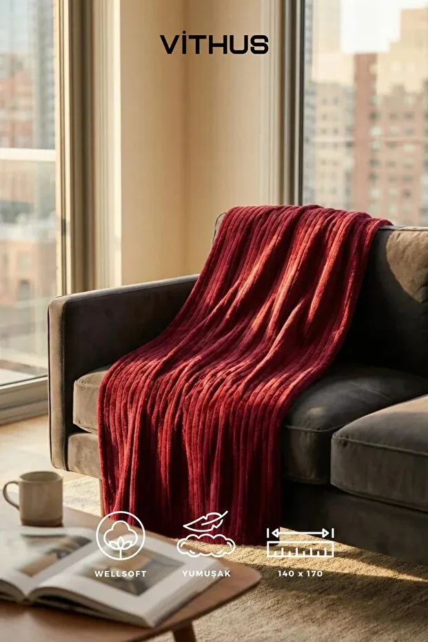 Wellsoft TV Blanket Plush Fleece Ultra Soft Blanket 140x170 cm