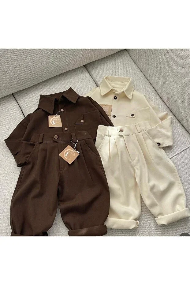 Boys Brown Holiday Set