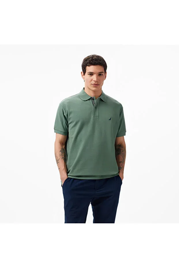 Men's Green Classic Fit Short Sleeve Polo Shirt