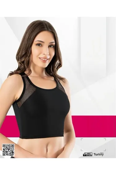 Kota Kalın Askılı File Detaylı Sporcu Crop