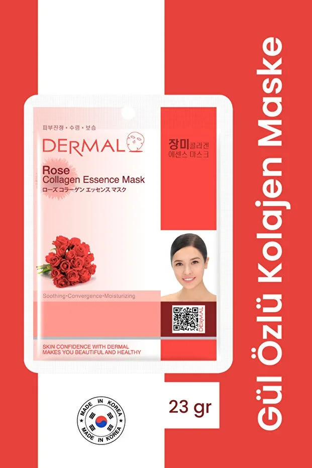 Moisturizing and Smoothing Rose Extract Collagen Mask 23gr