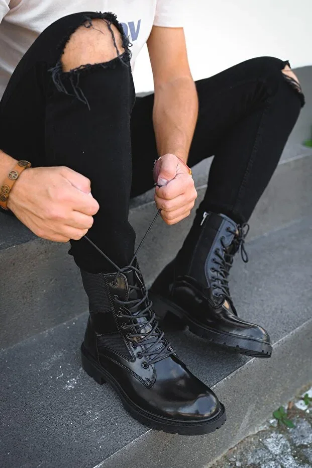 Gabin Polar Zippered Men's Military Boots