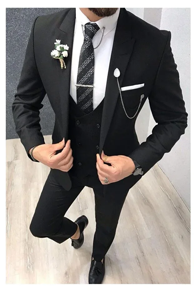 Men's Slim Fit Vest Suit