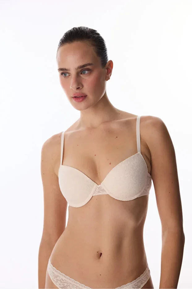 Bej Daylift Lace Lace Underwire Bra